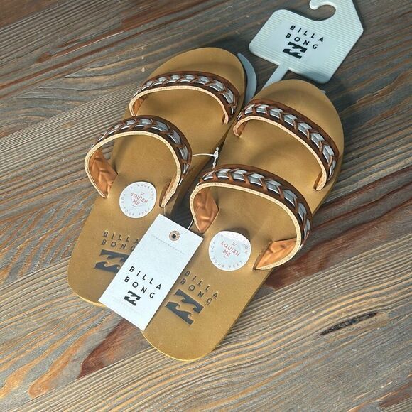 Billabong Shoes - Billabong tan Nori Slider Sandals beach light weight‎ Eva comfort footbed